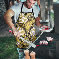 Polynesian Hibiscus Tropical Yellow Floral Apron Tribal Pattern - Polynesian Pride