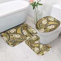 Polynesian Hibiscus Tropical Yellow Floral Bathroom Set Tribal Pattern - Polynesian Pride