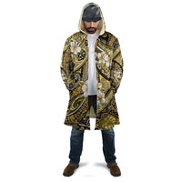 Polynesian Hibiscus Tropical Yellow Floral Cloak Tribal Pattern - Polynesian Pride