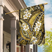Polynesian Hibiscus Tropical Yellow Floral Garden Flag Tribal Pattern - Polynesian Pride