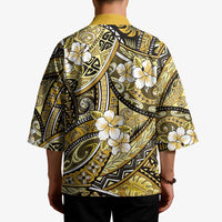 Polynesian Hibiscus Tropical Yellow Floral Kimono Tribal Pattern - Polynesian Pride