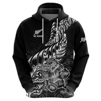 New Zealand Silver Fern Rugby Hoodie Aotearoa Kiwi Maori Black Version LT01 - Polynesian Pride