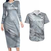 Custom Rugby New Zealand 2026 Couples Matching Long Sleeve Bodycon Dress and Hawaiian Shirt The Fern Go Champions