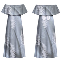 Custom Rugby New Zealand 2026 Couples Matching Off Shoulder Maxi Dress and Hawaiian Shirt The Fern Go Champions