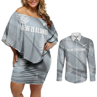 Custom Rugby New Zealand 2026 Couples Matching Off Shoulder Short Dress and Long Sleeve Button Shirt The Fern Go Champions