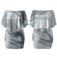 Custom Rugby New Zealand 2026 Couples Matching Off Shoulder Short Dress and Long Sleeve Button Shirt The Fern Go Champions