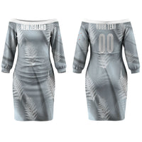 Custom Rugby New Zealand 2026 Couples Matching Off The Shoulder Long Sleeve Dress and Long Sleeve Button Shirt The Fern Go Champions