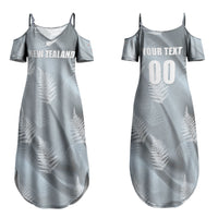 Custom Rugby New Zealand 2026 Couples Matching Summer Maxi Dress and Hawaiian Shirt The Fern Go Champions