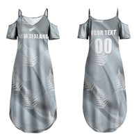 Custom Rugby New Zealand 2026 Family Matching Summer Maxi Dress and Hawaiian Shirt The Fern Go Champions