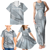Custom Rugby New Zealand 2026 Family Matching Tank Maxi Dress and Hawaiian Shirt The Fern Go Champions