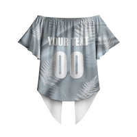 Custom Rugby New Zealand 2026 Off Shoulder Wrap Waist Top The Fern Go Champions