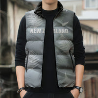 Custom Rugby New Zealand 2026 Sleeveless Puffer Jacket The Fern Go Champions