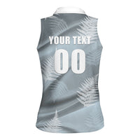 Custom Rugby New Zealand 2026 Women Sleeveless Polo Shirt The Fern Go Champions
