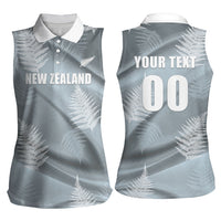 Custom Rugby New Zealand 2026 Women Sleeveless Polo Shirt The Fern Go Champions