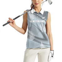 Custom Rugby New Zealand 2026 Women Sleeveless Polo Shirt The Fern Go Champions