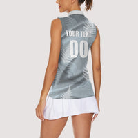 Custom Rugby New Zealand 2026 Women Sleeveless Polo Shirt The Fern Go Champions