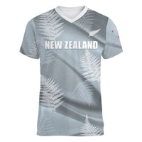 Custom Rugby New Zealand 2026 Women V-Neck T-Shirt The Fern Go Champions