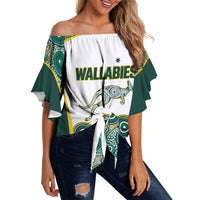 Custom Rugby Australia 2026 Off Shoulder Wrap Waist Top Wallabies Go Champions