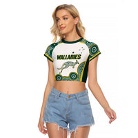 Custom Rugby Australia 2026 Raglan Cropped T Shirt Wallabies Go Champions