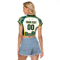 Custom Rugby Australia 2026 Raglan Cropped T Shirt Wallabies Go Champions