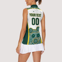 Custom Rugby Australia 2026 Women Sleeveless Polo Shirt Wallabies Go Champions