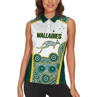 Custom Rugby Australia 2026 Women Sleeveless Polo Shirt Wallabies Go Champions