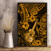 Hawaii Ukulele Canvas Wall Art Polynesian Pattern Gold Version LT01 - Polynesian Pride