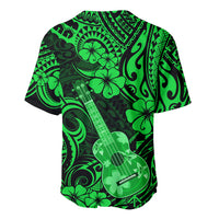 Hawaii Ukulele Baseball Jersey Polynesian Pattern Green Version LT01 - Polynesian Pride