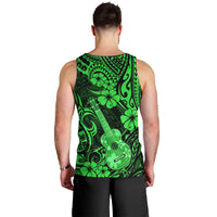 Hawaii Ukulele Men Tank Top Polynesian Pattern Green Version LT01 - Polynesian Pride