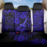 Hawaii Ukulele Back Car Seat Cover Polynesian Pattern Navy Blue Version