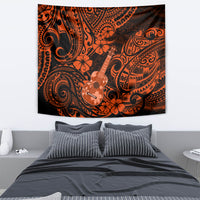 Hawaii Ukulele Tapestry Polynesian Pattern Orange Version LT01 - Polynesian Pride