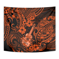 Hawaii Ukulele Tapestry Polynesian Pattern Orange Version LT01 - Polynesian Pride