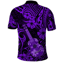 Hawaii Ukulele Polo Shirt Polynesian Pattern Purple Version LT01 - Polynesian Pride