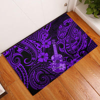 Hawaii Ukulele Rubber Doormat Polynesian Pattern Purple Version LT01 Purple - Polynesian Pride