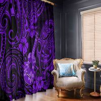 Hawaii Ukulele Window Curtain Polynesian Pattern Purple Version LT01 Purple - Polynesian Pride
