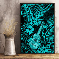 Hawaii Ukulele Canvas Wall Art Polynesian Pattern Turquoise Version LT01 - Polynesian Pride