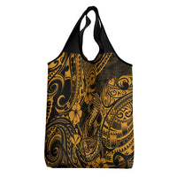 Hawaii Fish Hook Grocery Bag Polynesian Pattern Gold Version
