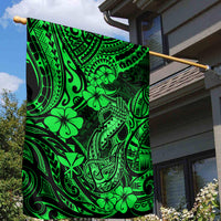 Hawaii Fish Hook Garden Flag Polynesian Pattern Green Version LT01 - Polynesian Pride