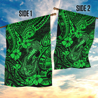 Hawaii Fish Hook Garden Flag Polynesian Pattern Green Version LT01 - Polynesian Pride