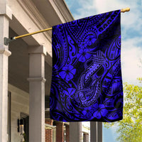 Hawaii Fish Hook Garden Flag Polynesian Pattern Navy Blue Version LT01 House Flag Blue - Polynesian Pride