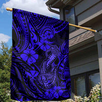 Hawaii Fish Hook Garden Flag Polynesian Pattern Navy Blue Version LT01 - Polynesian Pride