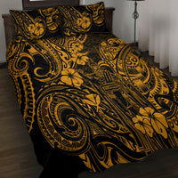 Hawaii King Kamehameha Quilt Bed Set Polynesian Pattern Gold Version LT01 - Polynesian Pride