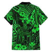 Hawaii King Kamehameha Hawaiian Shirt Polynesian Pattern Green Version LT01 - Polynesian Pride