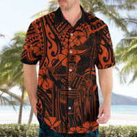Hawaii King Kamehameha Hawaiian Shirt Polynesian Pattern Orange Version LT01 - Polynesian Pride