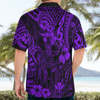 Hawaii King Kamehameha Hawaiian Shirt Polynesian Pattern Purple Version LT01 - Polynesian Pride