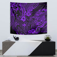 Hawaii King Kamehameha Tapestry Polynesian Pattern Purple Version LT01 - Polynesian Pride