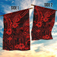 Hawaii King Kamehameha Garden Flag Polynesian Pattern Red Version LT01 - Polynesian Pride