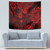Hawaii King Kamehameha Tapestry Polynesian Pattern Red Version LT01 - Polynesian Pride