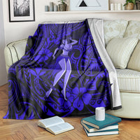 Hawaii Hula Girl Blanket Polynesian Pattern Navy Blue Version LT01 - Polynesian Pride