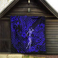 Hawaii Hula Girl Quilt Polynesian Pattern Navy Blue Version LT01 - Polynesian Pride